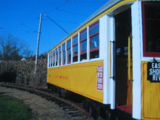 Photo of Trolley waiting for its turn on the rails