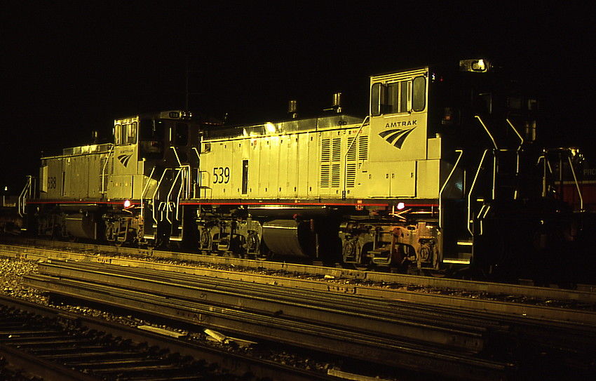 Photo of Amtrak MP15's at the Cedar Hill MOW base