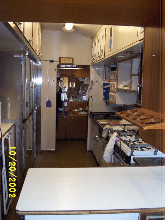 Photo of Interior view of the B&ML's cafe car.