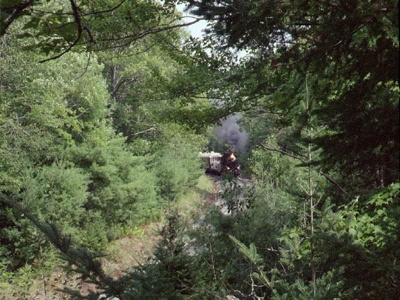 Photo of BML 4-6-0 #1149 is a distant speck on her trip to Burnhan Junction.