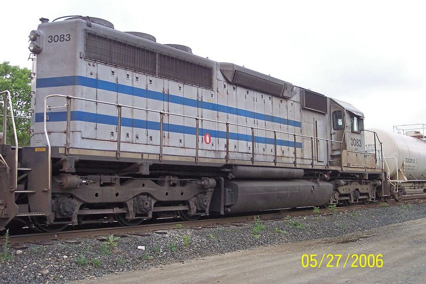 Photo of Side shot of GCFX SD40-2 3083 in Nevins Yard.