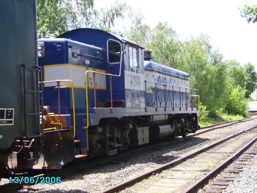 Photo of Mass Central #2100 sits quietly in the Ware Yard