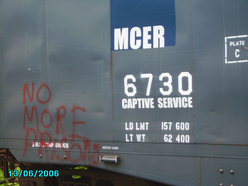 Photo of MCER #6730 (boxcar in captive service)