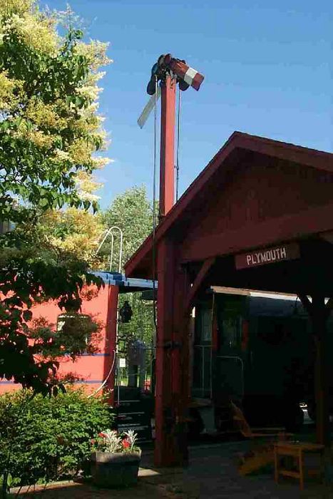 Photo of semaphore tower and restored handles
