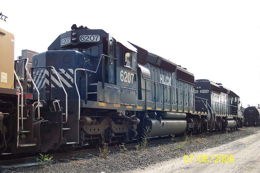 Photo of HLCX SD40-2 units in Nevins Yard.