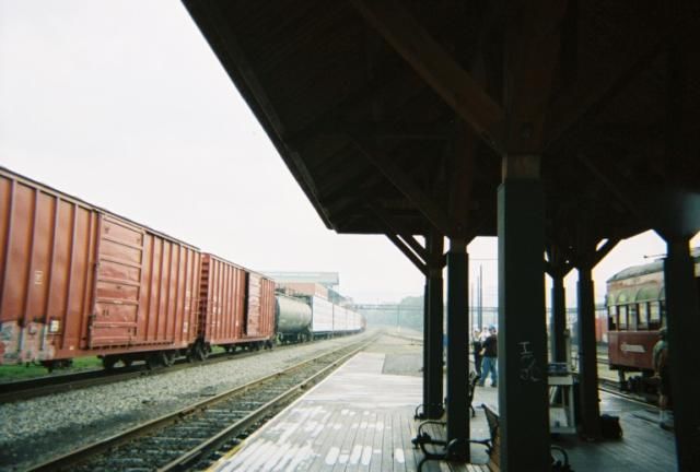 Photo of Local Switcher train, going by the Steamtown Long Excurssion Platform