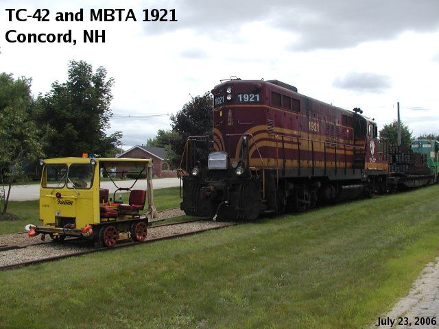 Photo of TC-42 and MBTA 1921 at Concord, NH