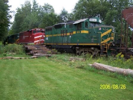 Photo of GMRC TR #263 Cuttingsville, Vt with recently shopped 804