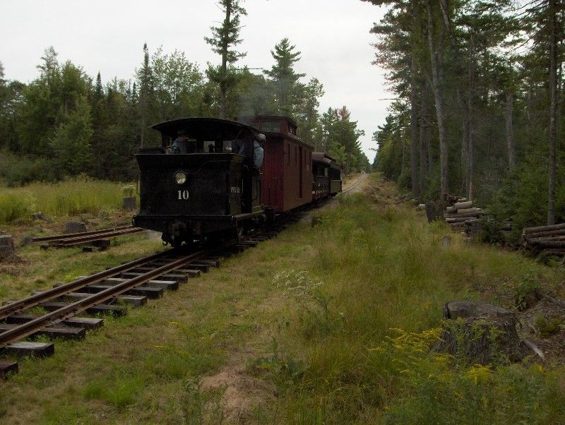 Photo of Locomotive #10 with train at the north end of the line