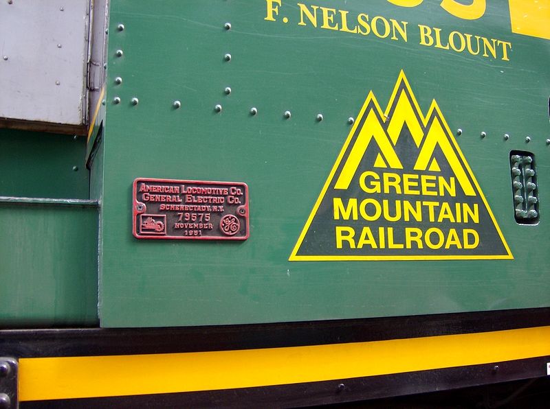 Photo of Green Mountain 405 builders plate