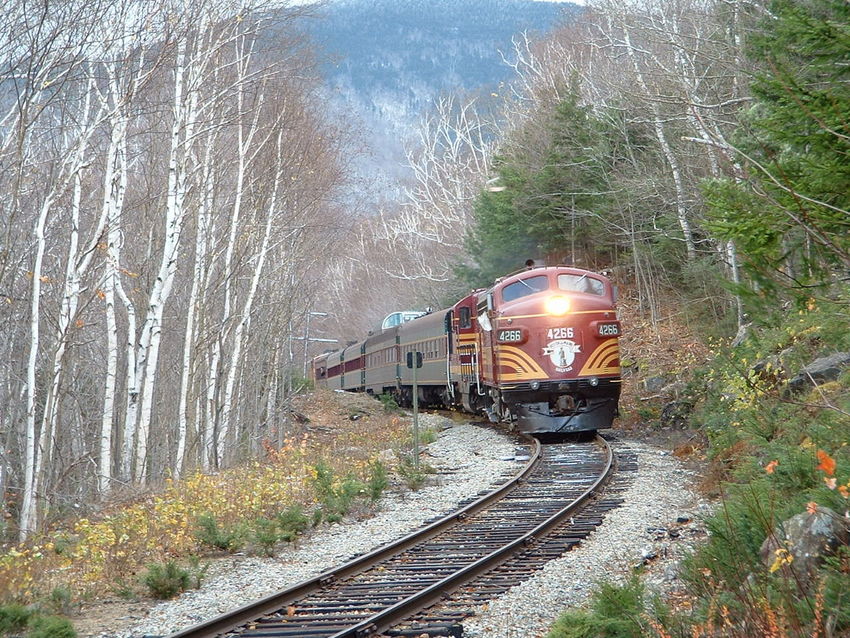 Photo of Westbound at Willey House section house.