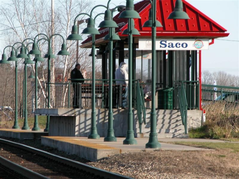 Photo of Officer Mike Guards Saco Platform