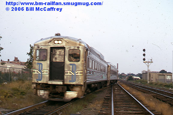 Photo of RDC Train Entering the Lexington Branch at West Cambridge