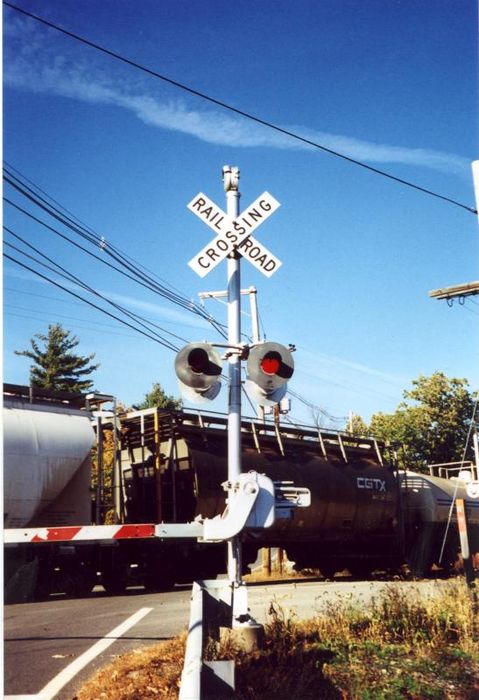 Photo of Another Photograph of a Train Crossing Town Farm Road in Westford, MA