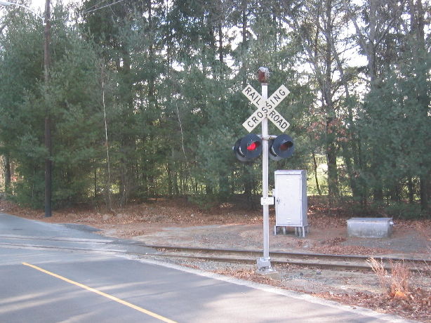 Photo of Train Approaching Brigham Street in Northborough