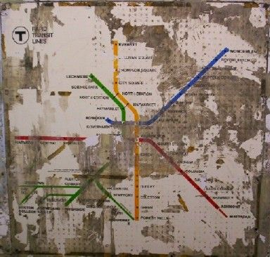 Photo of Original MBTA system map