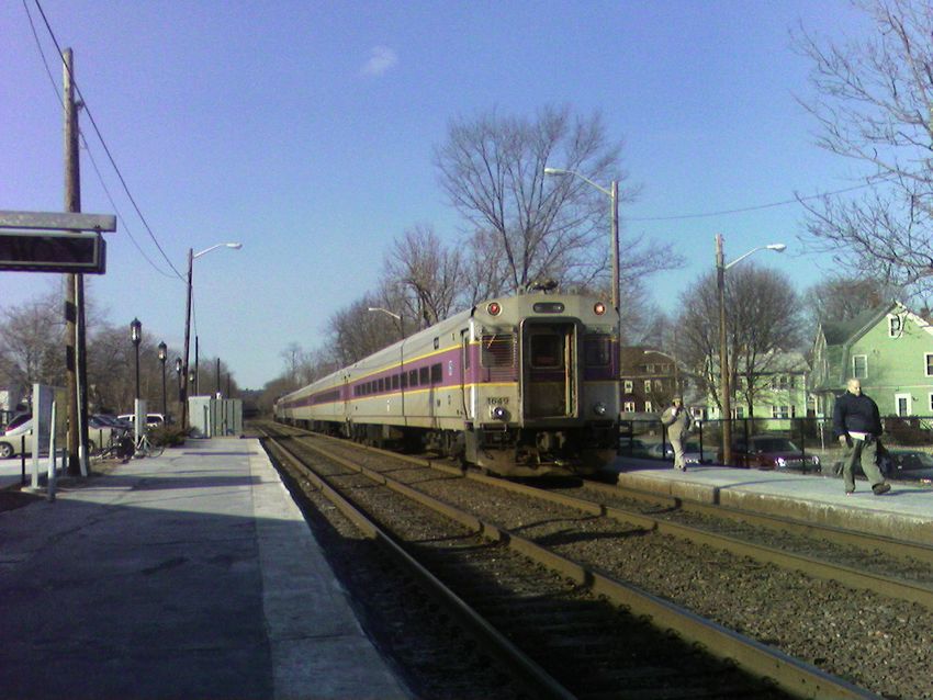 Photo of Tail end  of the MBTA train