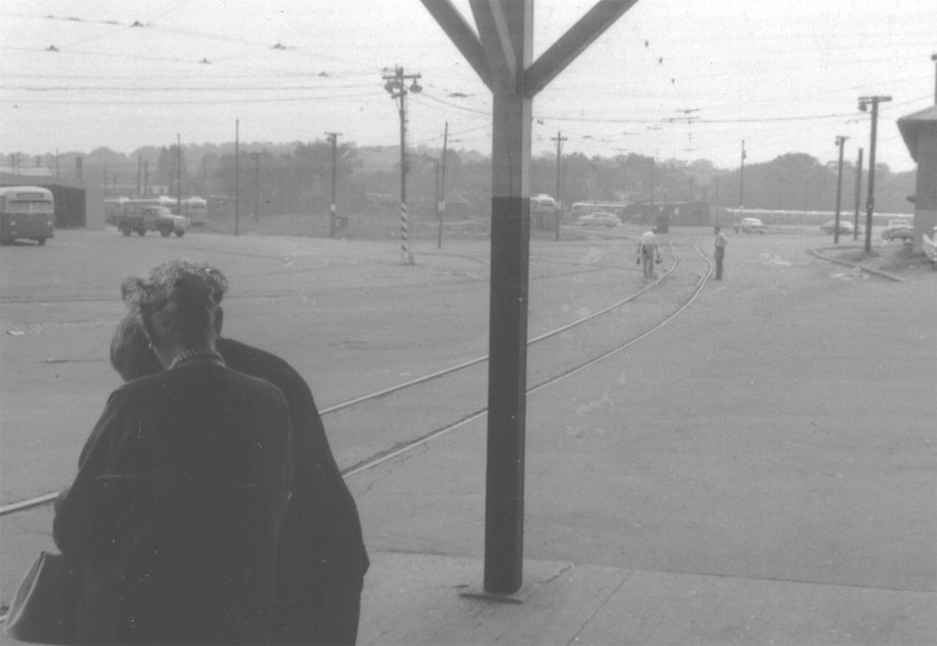 Photo of Aborway, Waiting for the Trolley, Circa 1962