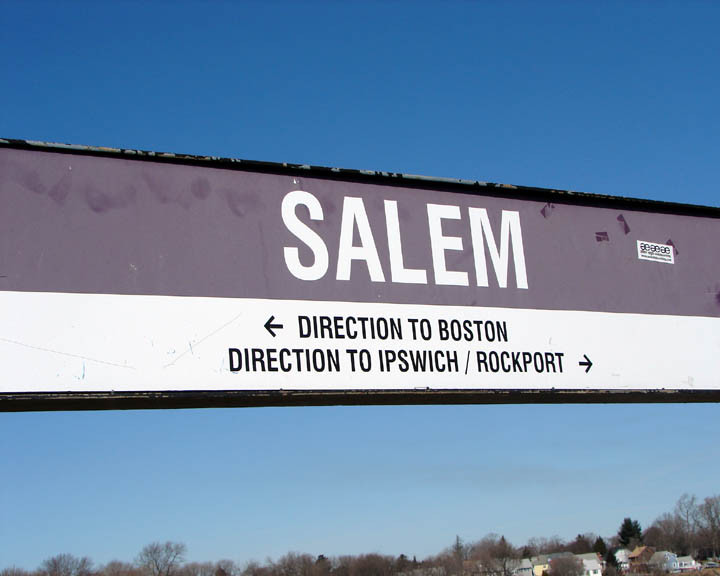 Photo of The MBTA Salem Station Sign