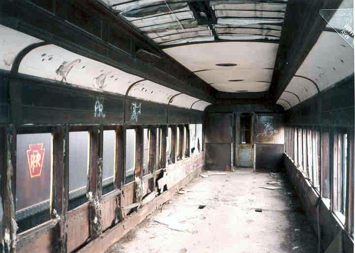 Photo of Stranded Passenger Cars on Boston's Fan Pier in 1988