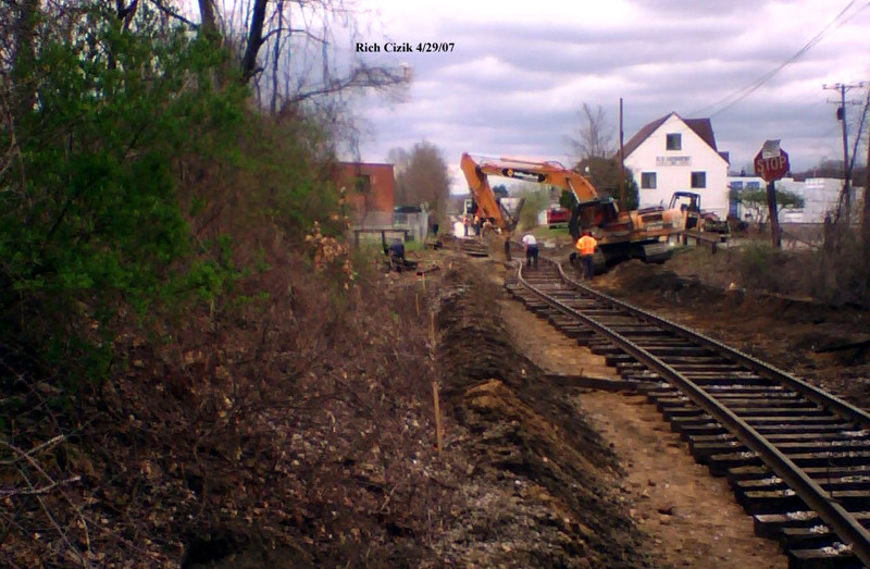 Photo of Lowering the track in WIllimantic, Give it a nudge