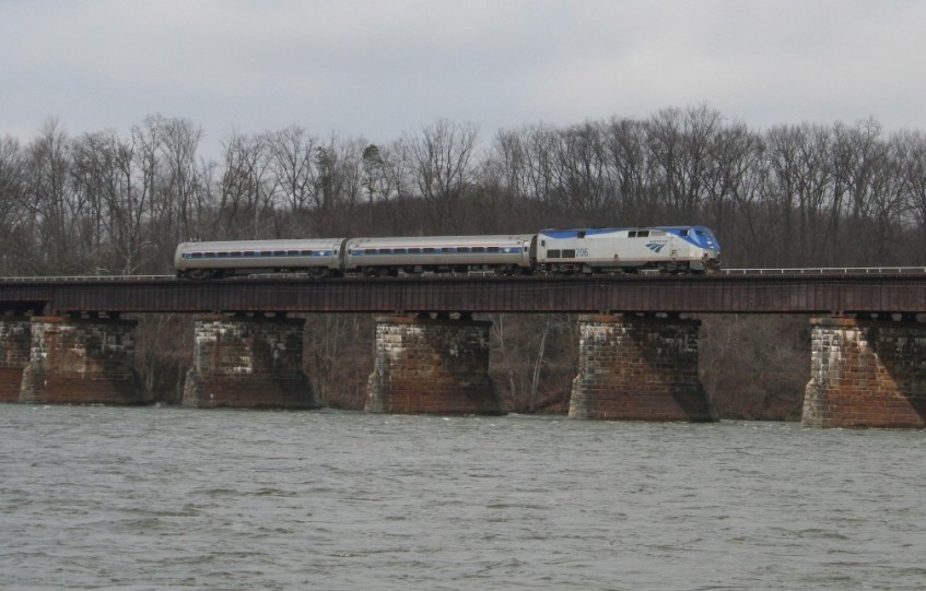 Photo of Amtrak over the Ct. River