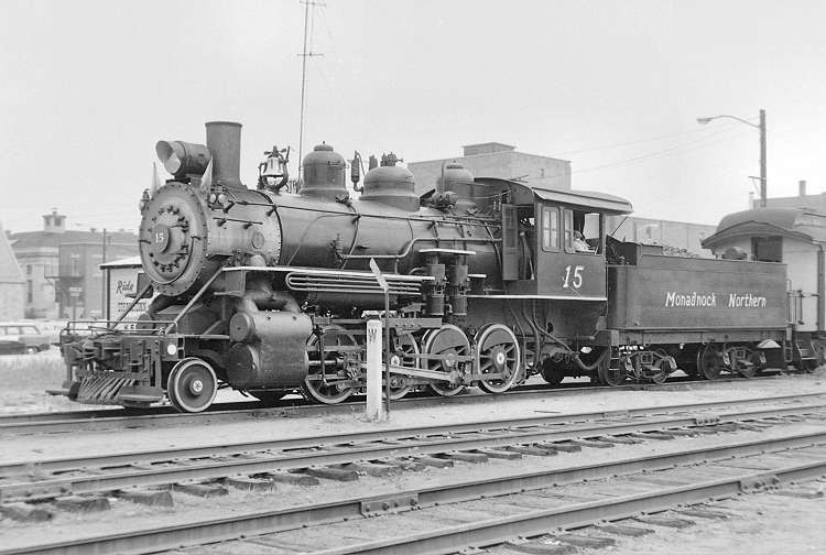 Photo of Monadnock Northern 2-8-0 at Keene, NH, 1962 - Another View