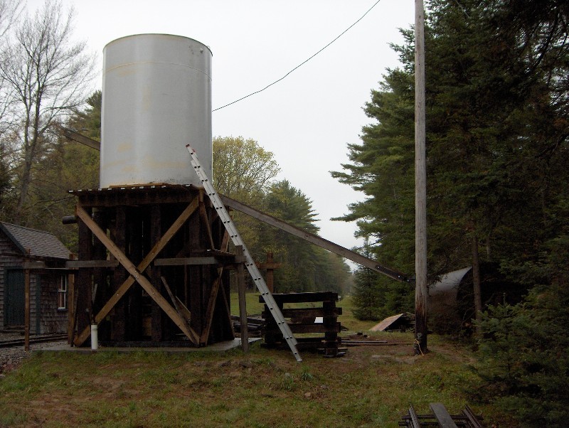 Photo of New Sheepscot water tank up on its platform