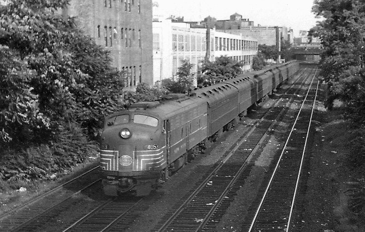 Photo of EMD E-8 on Boston Commuter Train, 1960