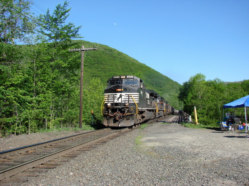 Photo of NS 8991 Leads Empty Bow Coal Train