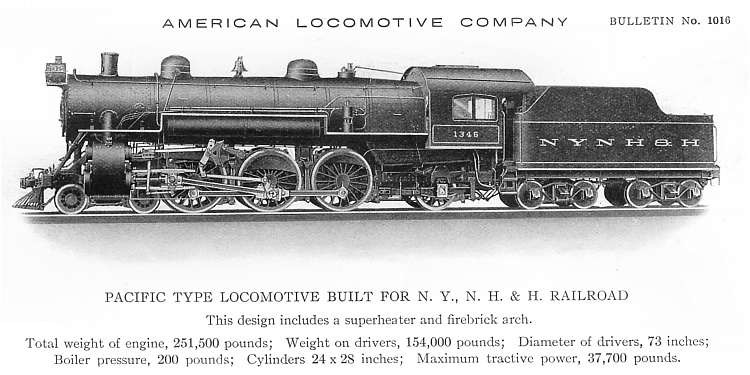 Photo of New Haven Pacific from 1913 Alco Bulletin