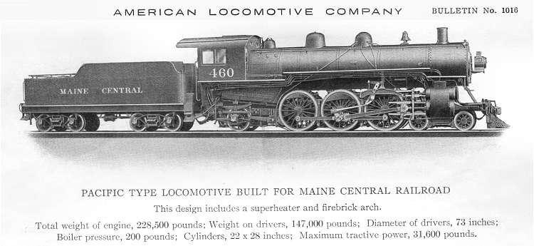 Photo of Maine Central Pacific from 1913 Alco Bulletin