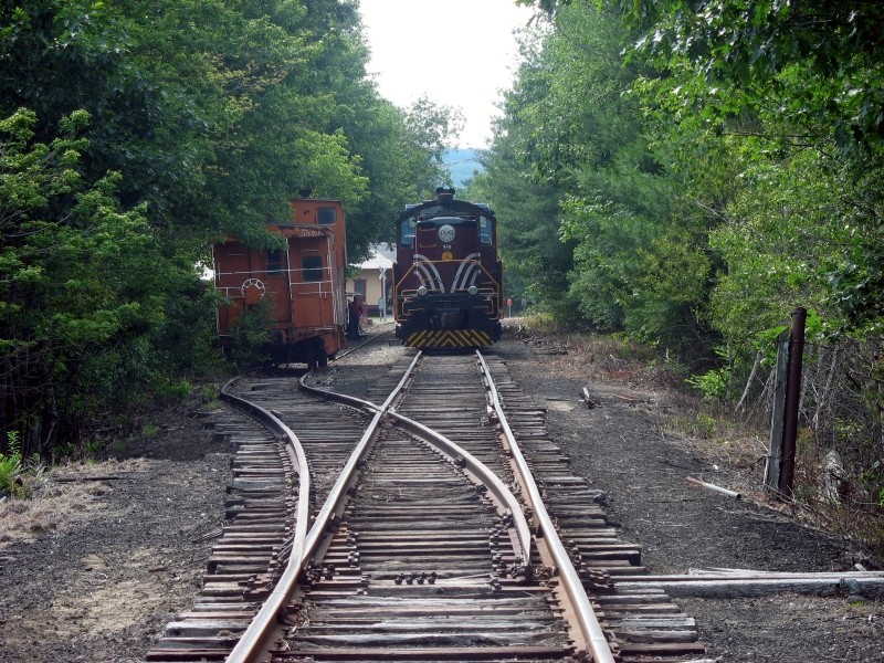 Photo of Caboose and Locomotive