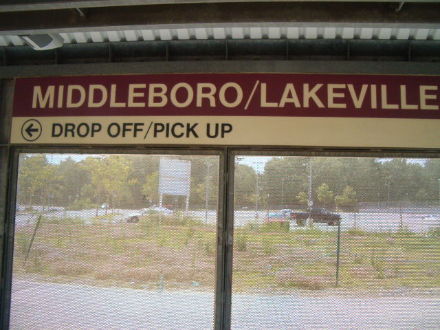 Photo of Middleboro/Lakeville station sign