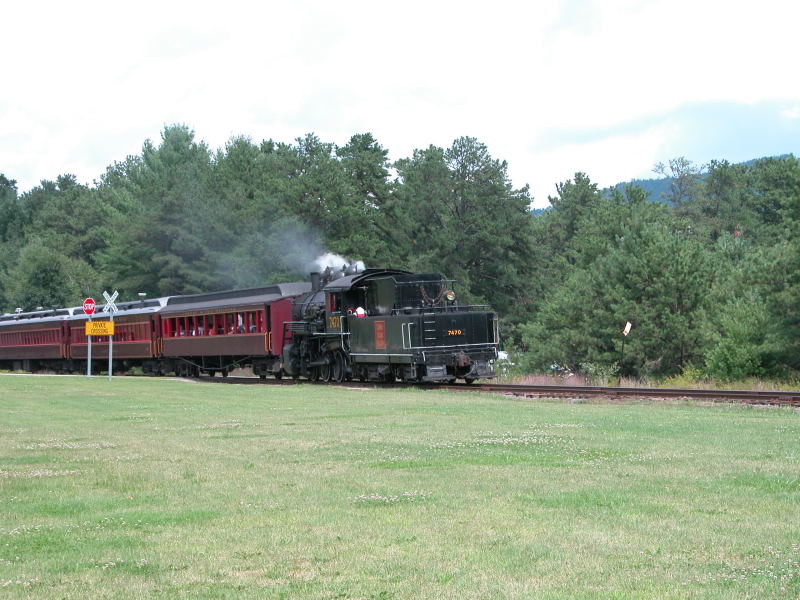 Photo of CSRR #7470 running southbound at the Conway Water Dept.