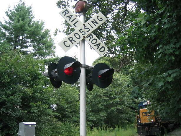 Photo of Freight Train Approaching Summer Street in Northborough, MA