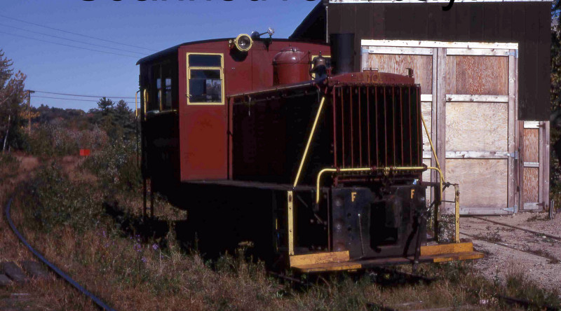 Photo of Wolfboro RR Plymouth Engine Oct 1973.