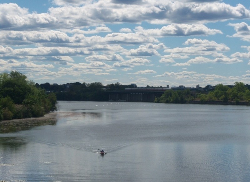 Photo of The Orange Line Goes over the Mystic River