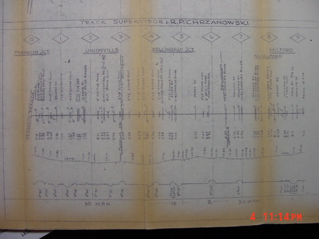 Photo of NYNHHRR-Map of former New Haven Milford, Ma. freight secondary