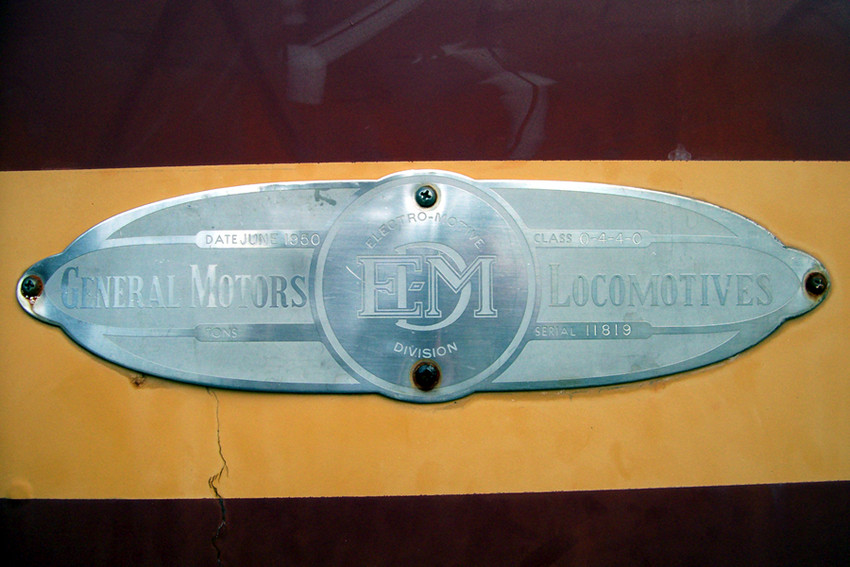 Photo of Manufacturer's plate