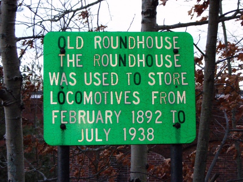 Photo of Old Wrenthem Branch roundhouse sign in Plainville,Ma