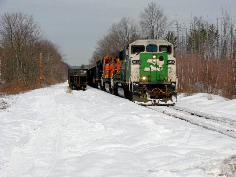 Photo of BN SD60M 8113  Southbound Johnson Rd. Bow,N.H.