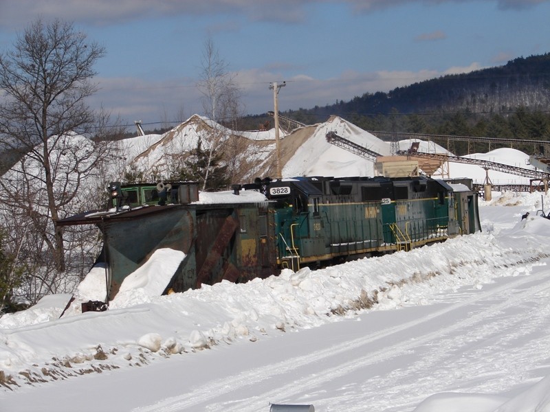 Photo of NHN Plow Extra Departs Ossipee.