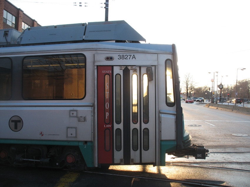 Photo of MBTA Type 8 Streetcar at Cleveland Circle on Boston's C-Line