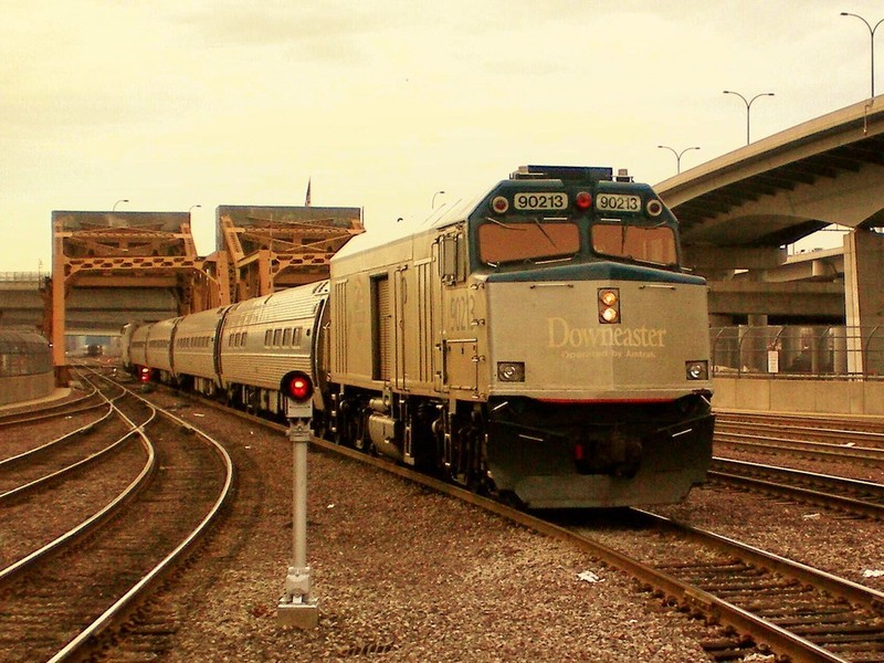 Photo of downeaster pulling into north station