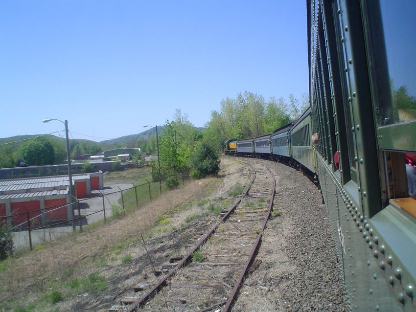 Photo of Berkshire Scenic Railway at Pittsfield, MA looking south