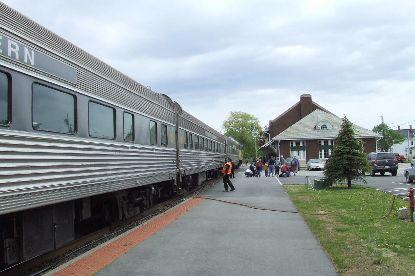 Photo of The train returned to Rockland on first day of season.