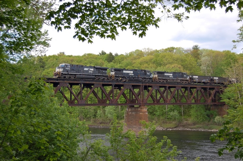 Photo of Pan Am Railways Empty Coal Train arriving East Deerfield, MA