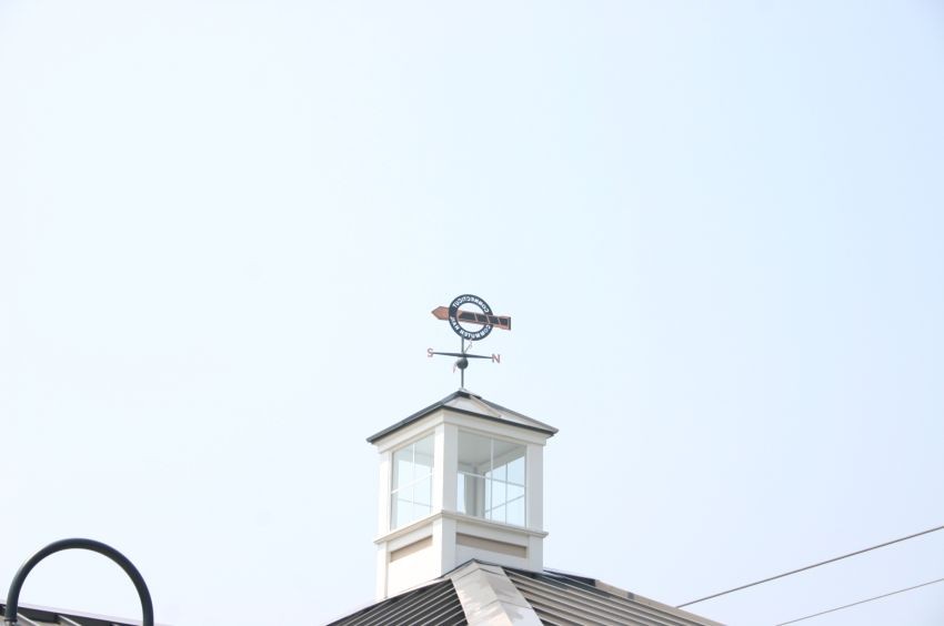 Photo of weather vane on the top of Madison CT station