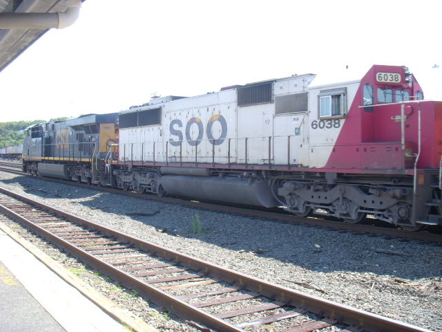 Photo of SOO Line SD60 6038 at Worcester, MA